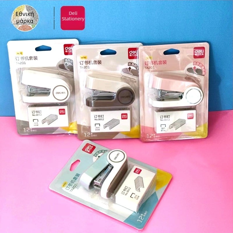 Deli TA201 Μίνι Stapler, Χωρητικότητα 20 Φύλλα, No.12 Staples, Συμπαγές Γραφείο Εργαλείο