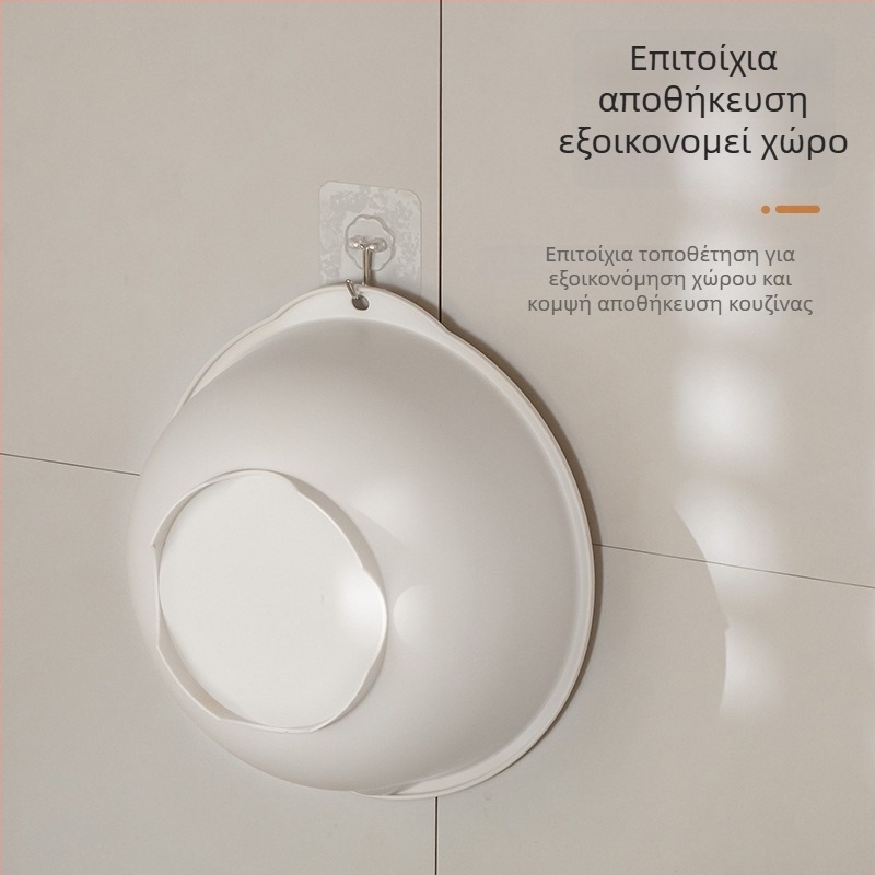 Κρεμαστός πλαστικός νεροχύτης κουζίνας με ελαφρώς πολυτελή σχεδίαση, πολυλειτουργικός, διπλής στρώσης παχυμένος κάδος αποστράγγισης για πλύσιμο φρούτων και λαχανικών.