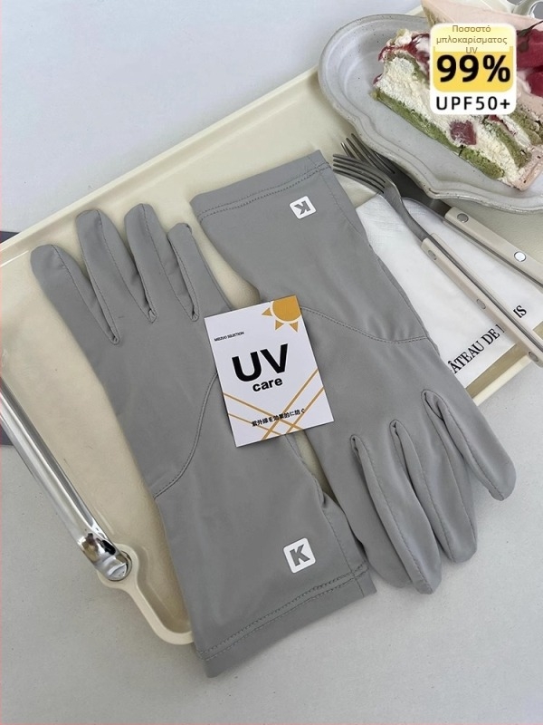 Γάντια οδήγησης UPF50+ με μακρύ καρπό, προστασία από τον ήλιο, για γυναίκες και άνδρες, καλοκαιρινή ποδηλασία, χωρίς δάχτυλα, ευαίσθητα στην οθόνη αφής, ice silk