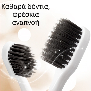 Οδοντόβουρτσες με μαλακές τρίχες, συμπαγής μικρή κεφαλή, εργονομική λαβή, για ζευγάρια, μαύρο-λευκό, διπλή συσκευασία, ατομικά συσκευασμένες
