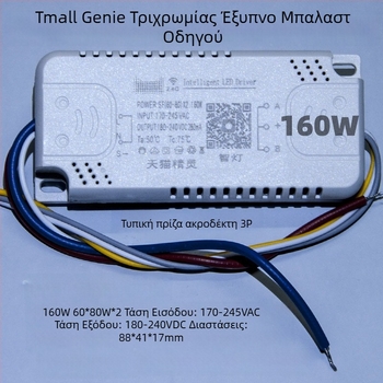 LED οδηγός με σταθερό ρεύμα και ευφυή έλεγχο για λαμπτήρες οροφής, αδιάκοπη ρύθμιση φωτεινότητας