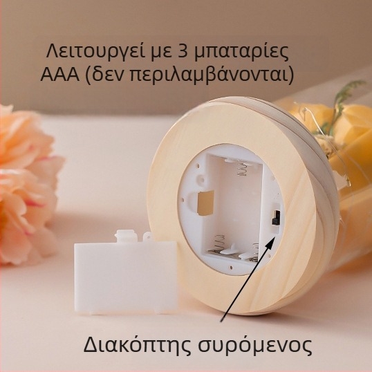 Δημιουργικό δώρο για τα Χριστούγεννα και την Ημέρα του Αγίου Βαλεντίνου: μπουκέτο από αιώνιες ροζέες σε γυάλινο θόλο, διακοσμητικό επιτραπέζιο για τη σύζυγο