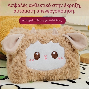 Αναπληρώσιμη ηλεκτρική φιάλη ζεστού νερού με προστασία από έκρηξη, αυτόματη απενεργοποίηση, αποσπώμενη και πλένεται, ζεσταίνει την κοιλιά και το κρεβάτι, κατάλληλη για φοιτητικό δωμάτιο