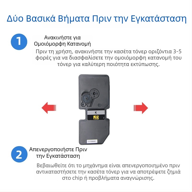 Κουτί σκόνης και συμβατή κασέτα τόνερ για εκτυπωτές TL-5353K/C/Y/M και GA3530/GA3531/GA3532/GA3533