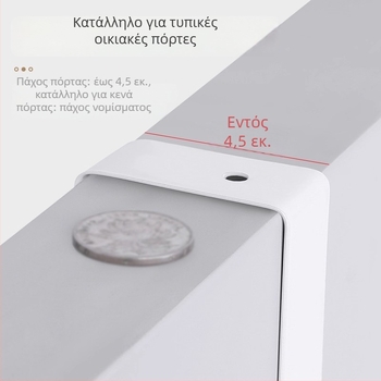 Κρεμάστρα πόρτας πάνω από την πόρτα, χωρίς βίδες, αποσπώμενη κρεμάστρα για παλτά σε ξύλινες πόρτες φοιτητικής εστίας, καρτούν σχέδιο