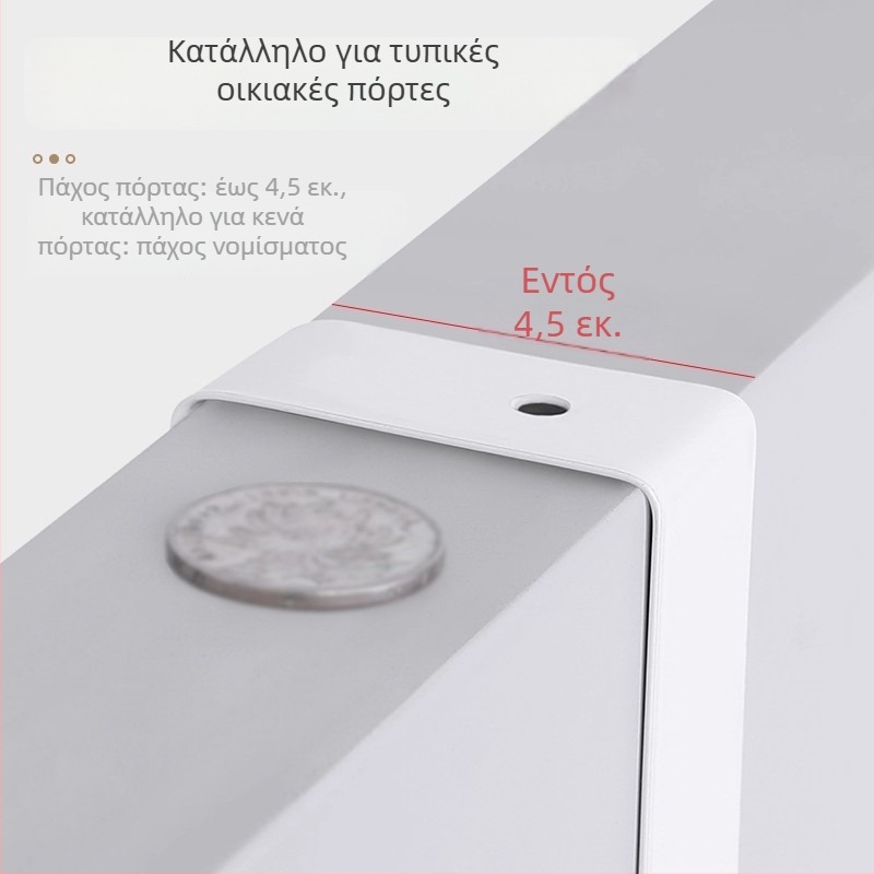 Κρεμάστρα πόρτας πάνω από την πόρτα, χωρίς βίδες, αποσπώμενη κρεμάστρα για παλτά σε ξύλινες πόρτες φοιτητικής εστίας, καρτούν σχέδιο