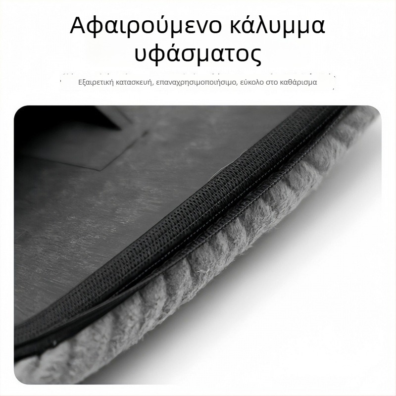 Εργαλείο καθαρισμού παρμπρίζ αυτοκινήτου με βελούδινο φλις κοραλλί και βούρτσα απομάκρυνσης ομίχλης