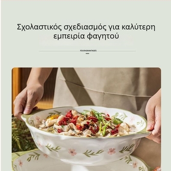 Μεγάλο οικιακό πορσελάνινο μπολ για ξινοποιημένο ψάρι με υπό γλάσο χρώμα, μπολ σούπας με διπλό χέρι, μεγάλο κεραμικό μπολ για βραστό ψάρι και λουκάνικο αίματος