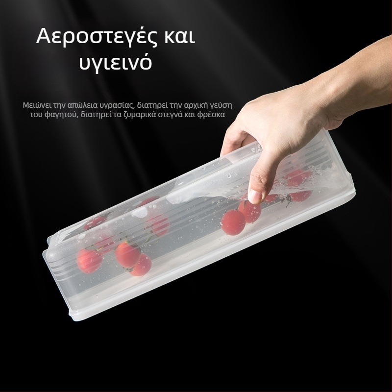 Δοχείο αποθήκευσης νουντλς, ορθογώνιο, με καπάκι, κατάλληλο για τρόφιμα, μεγάλη χωρητικότητα