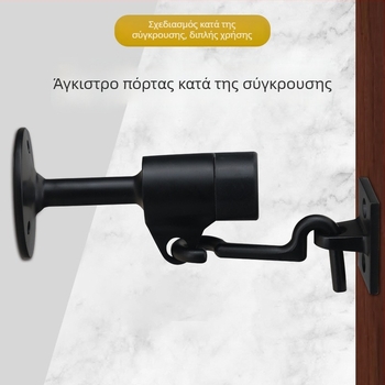 Κορυφή πόρτας από ανοξείδωτο χάλυβα 304 για θαλάσσια χρήση, με γάντζο ανέμου και στόπ πόρτας — τοποθέτηση σε τοίχο