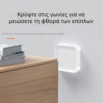 PU προστατευτικό μαξιλαράκι πόρτας με αυτοκόλλητο, διαφανές προστατευτικό για χειρολαβή και κλείσιμο πόρτας, πλένεται