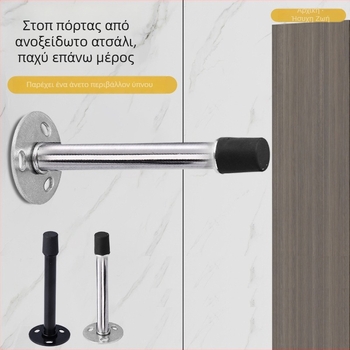 Αποσπώμενο επάνω εξάρτημα πόρτας από ανοξείδωτο χάλυβα, καουτσούκ προστατευτικό για μπάνιο, ήσυχος φραγμός για γυάλινες πόρτες, επιτοίχια εγκατάσταση