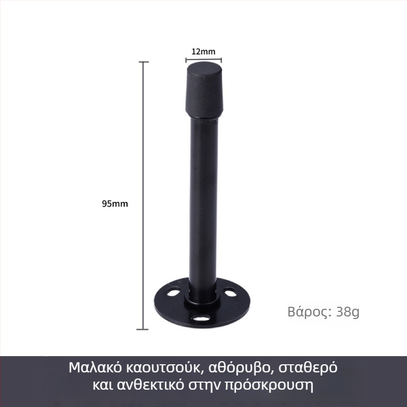 Αποσπώμενο επάνω εξάρτημα πόρτας από ανοξείδωτο χάλυβα, καουτσούκ προστατευτικό για μπάνιο, ήσυχος φραγμός για γυάλινες πόρτες, επιτοίχια εγκατάσταση