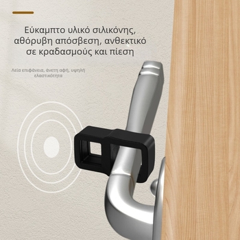 Διαφανής TPE stopper για πόρτες, με buffer για τη λαβή της πόρτας, μαξιλαράκι αντικρούσεων, προστασία από τον άνεμο