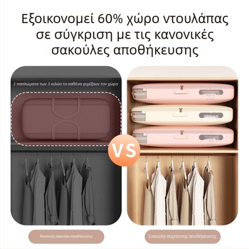 Τσάντα αποθήκευσης για πουπουλένιο μπουφάν, μεγάλη χωρητικότητα, για οικιακή ντουλάπα, ρούχα, βαμβακερά ενδύματα, παπλώματα και κουβέρτες (τσάντα συμπίεσης)