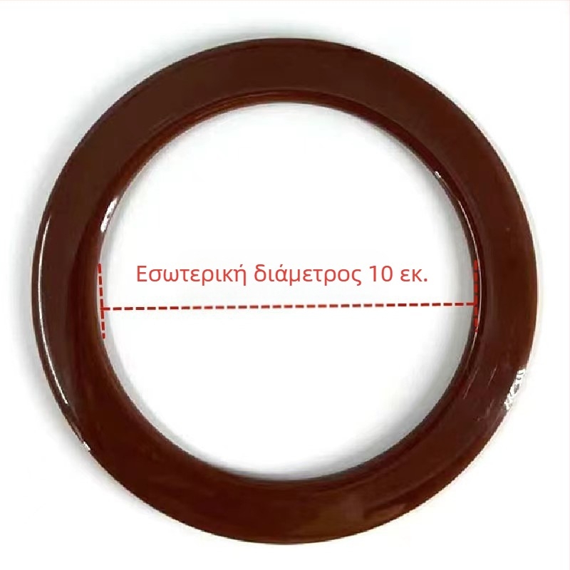 Κυκλική διαφανής λαβή ρητίνης για χειροποίητες υφαντές τσάντες