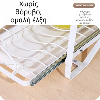 The smoother Κουζίνας συρόμεno ράφι για πιάτα σε ντουλάπι