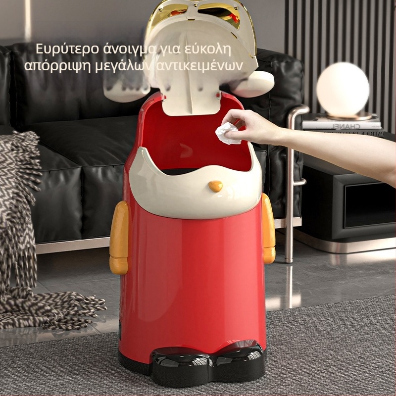 Cool Bear κάδος απορριμμάτων με καπάκι αναδιπλούμενο - γλυκός, στυλάτος αποθηκευτικός χώρος για σαλόνι, υπνοδωμάτιο, μπάνιο και παιδικό δωμάτιο