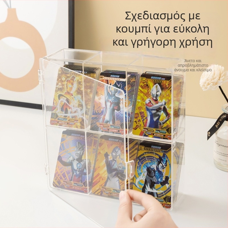 Διαφανές ντουλάπι προβολής κούκλων με κάλυμμα κατά της σκόνης, επιτραπέζια αποθήκευση και έκθεση
