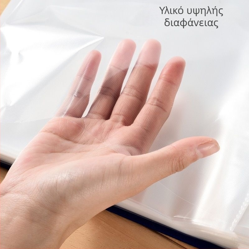 PVC φάκελος αρχείων με 11 οπές και θήκες για σελίδες, φορητός επαγγελματικός οργανωτής