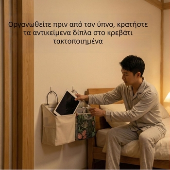 Υφασμάτινη επιτοίχια τσάντα αποθήκευσης μπάνιου και φοιτητικής εστίας