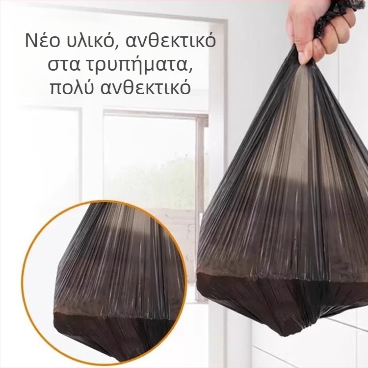 Μαύρη πλαστική σακούλα απορριμμάτων, μεγάλη, με επίπεδο άνοιγμα, μίας χρήσης, κατάλληλη για εμπορική, ξενοδοχειακή και γραφειακή χρήση, 80x100 εκ. / 60x80 εκ.