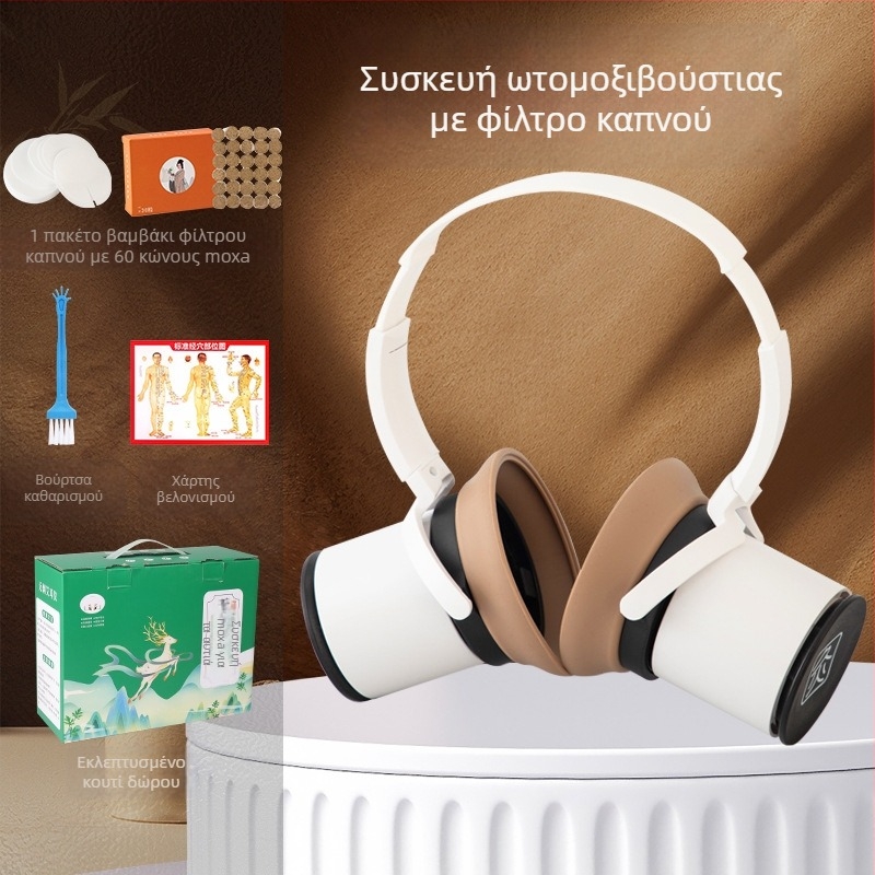 Συσκευή μοξιβούσιον αυτιών για οικιακή χρήση, φορητό εργαλείο θεραπείας αυτιών, κουτί μοξιβούσιον για το Baihui στο κεφάλι, προστατευτικά αυτιών και εξοπλισμός μοξιβούσιον