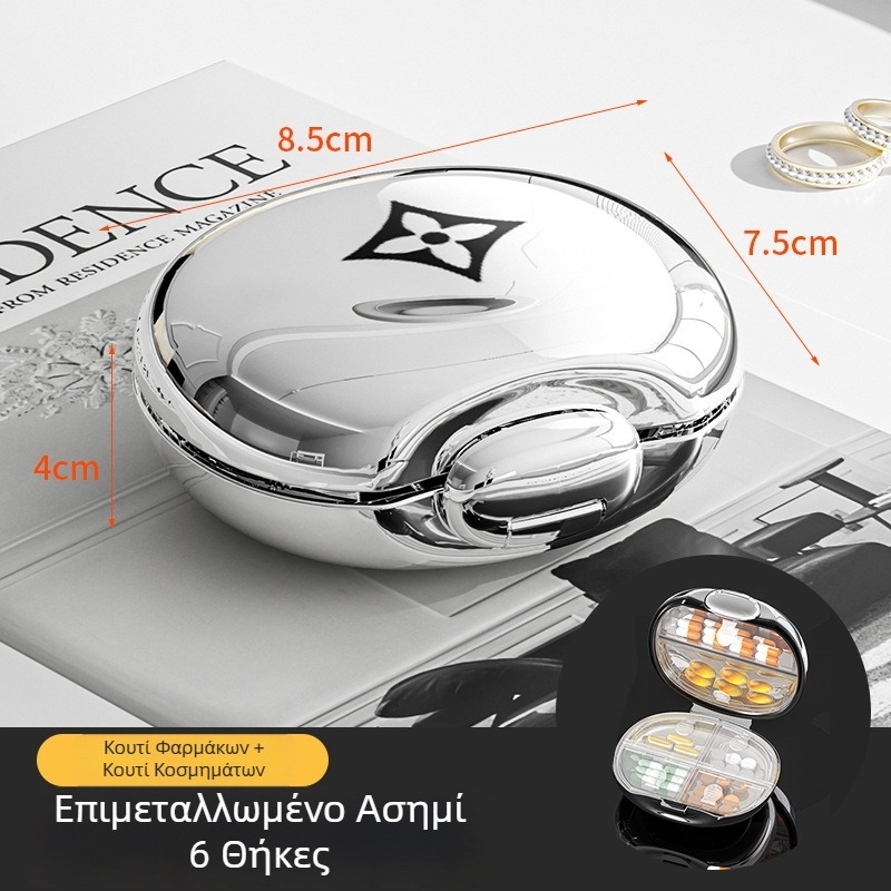 Φορητό κουτί χαπιών για 7 ημέρες με σφραγιζόμενα διαμερίσματα, μεγάλη χωρητικότητα