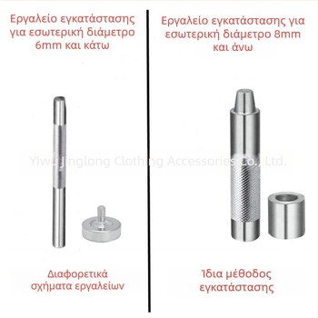 Χειροκίνητο εργαλείο τοποθέτησης οπών σε δέρμα – διάτρηση δέρματος και σετ μεταλλικών οπών DIY