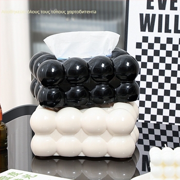Κουτί χαρτοπετσέτων marshmallow για σαλόνι, μινιμαλιστικό σχέδιο με αισθητική σχεδιαστή, ελαφριά λαμπερή πολυτέλεια, αυτόματη ανύψωση και εύκολη πρόσβαση