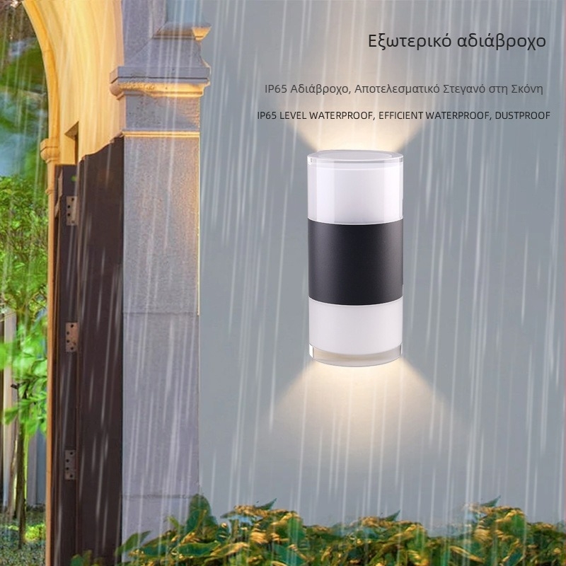 Εξωτερικό LED φωτιστικό τοίχου – αδιάβροχο για αυλή, βεράντα και μπαλκόνι