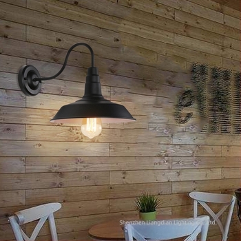 Φωτιστικό τοίχου loft ρετρό βιομηχανικό, για εξωτερική βεράντα και διάδρομο, σιδερένιο με μοτίβο καπακιού κατσαρόλας, αμερικάνικου στυλ