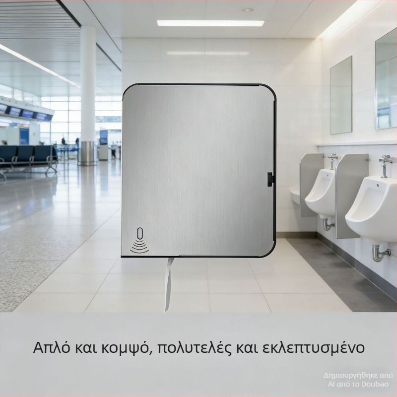 Διανομέας χαρτιού τουαλέτας από ανοξείδωτο χάλυβα 304 με αισθητήρα, τεσσάρων θέσεων ρύθμισης για μεγάλους ρολά, τοποθέτηση στον τοίχο
