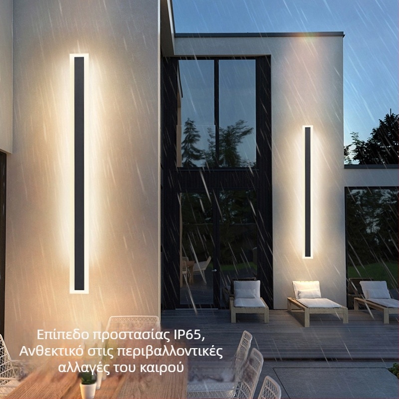 Ηλιακή εξωτερική LED λυχνία τοίχου, αδιάβροχη IP65, εξωτερικός φωτισμός για κήπο, βίλα και ξενοδοχείο
