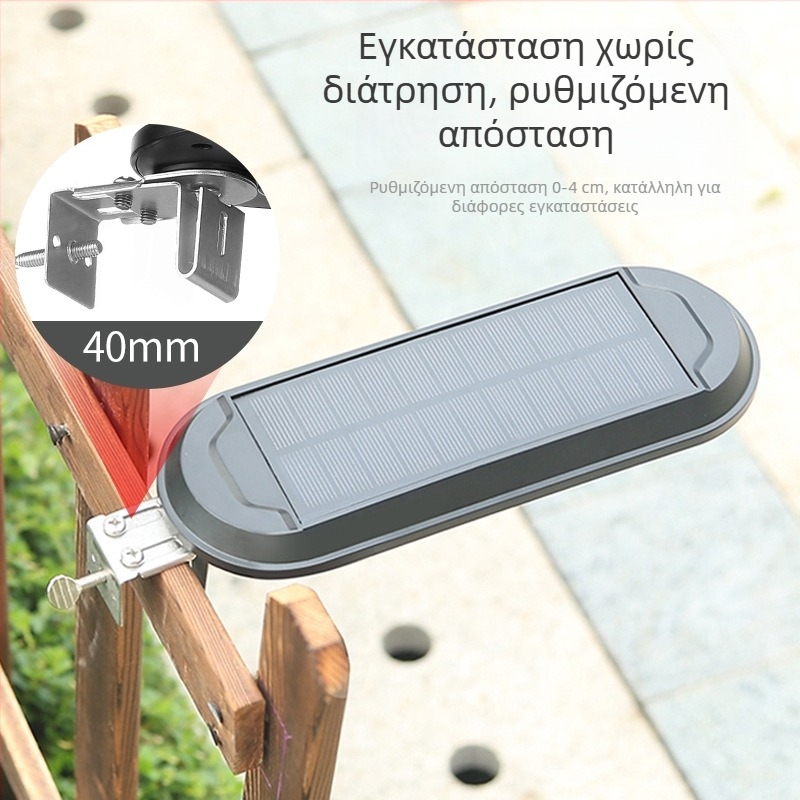 Ηλιακό LED τοίχου εξωτερικού χώρου για αυλή, αδιάβροχο IP65, φωτισμός τοπίου, νέο μοντέλο