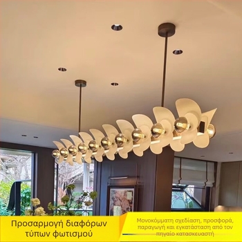 Εξατομικευμένος πολυέλαιος από σφυρήλατο σίδερο και ακρυλικό με κρυσταλλικές ακτίνες, κατάλληλος για λόμπι ξενοδοχείου, σπειροειδείς σκάλες και μακρύ τοίχο φως