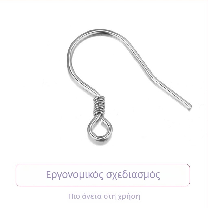 Γάντζοι για σκουλαρίκια από S999 ασήμι – καθαρό ασήμι, ημιτελή σκουλαρίκια για DIY κοσμήματα, ασημένια αξεσουάρ