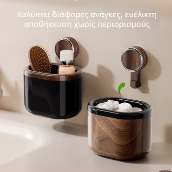 Ράφι αποθήκευσης πετσετών προσώπου με βεντούζα, τοίχου μπάνιου, επαναχρησιμοποιούμενες πετσέτες
