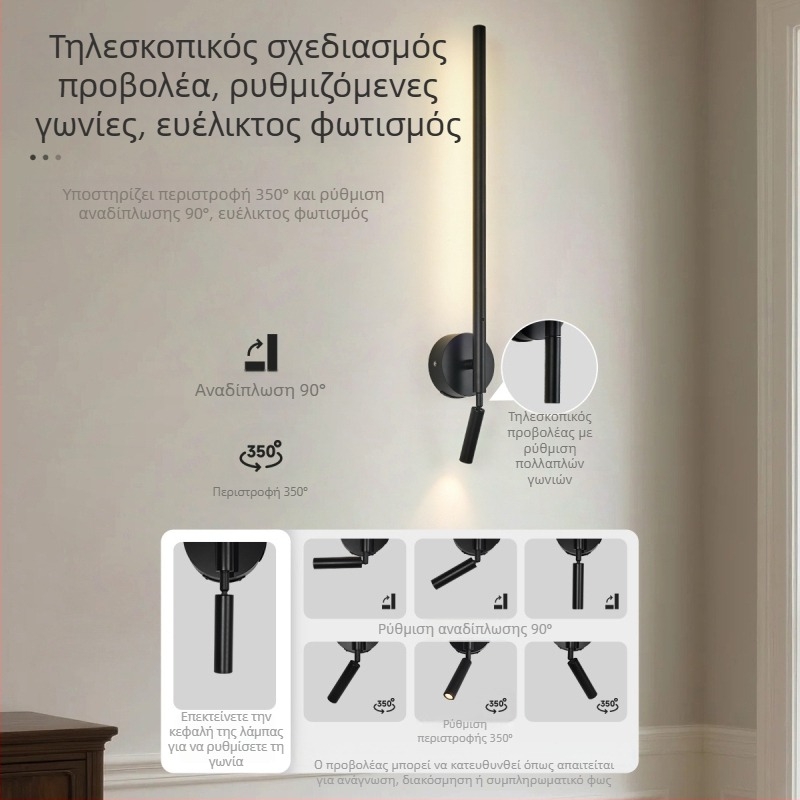2026 Νέο μοντέλο ασύρματη RGB LED λάμπα τοίχου, ατμοσφαιρικός φωτισμός για τον τοίχο φόντου του σαλονιού και λάμπα κομοδίνο υπνοδωματίου