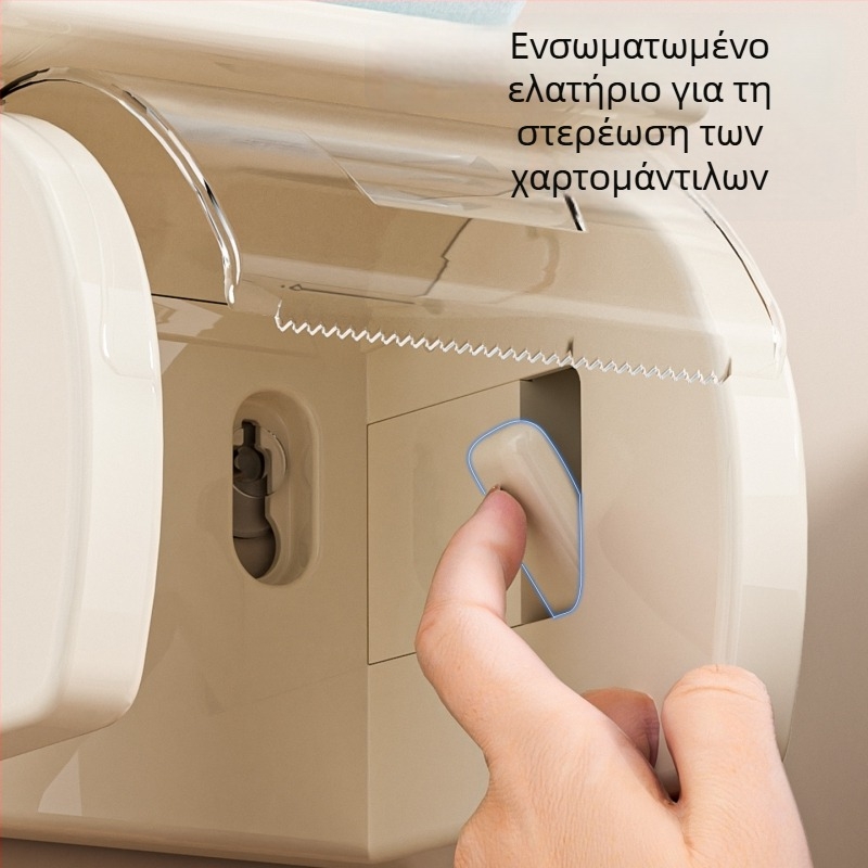 Μοντέρνος τοίχος χωρίς τρύπες για ρολό χαρτιού, αδιάβροχη θήκη χαρτιού με βεντούζα για μπάνιο