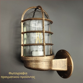 Φωτιστικό τοίχου σε βιομηχανικό στυλ με ρετρό αμερικανο-ευρωπαϊκό σχέδιο για μπαρ, εστιατόρια και διαδρόμους; ανθεκτικό σε εκρήξεις, αδιάβροχο και ανθεκτικό στη σκόνη, αλουμινένιο κάλυμμα, IP55.