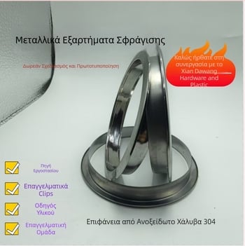 Ανοξείδωτα μεταλλικά εξαρτήματα για εξοπλισμό ήχου και έπιπλα