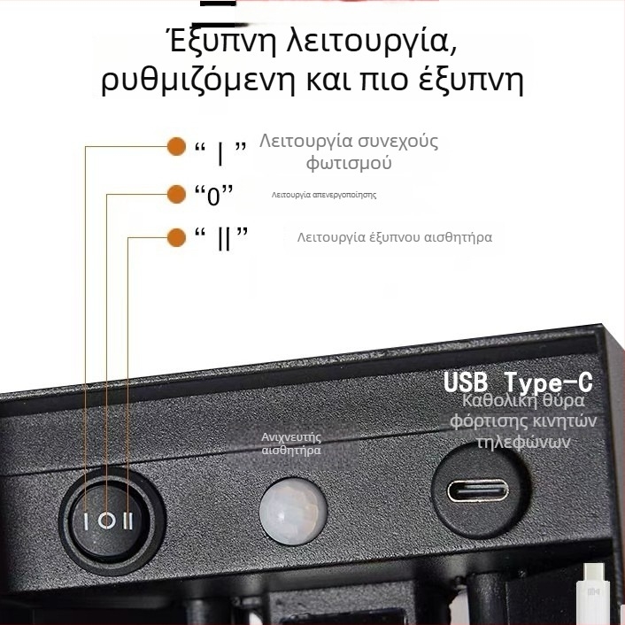 Φωτιστικό τοίχου με επαγωγική φόρτιση και μαγνητική στερέωση, χωρίς τρύπες και καλώδια, φωτιστικό κρεβατοκάμαρας για ξενοδοχεία