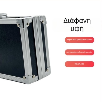 Μαύρο κουτί εργαλείων από κράμα αλουμινίου, πολυλειτουργικό, για εξωτερικά ταξίδια