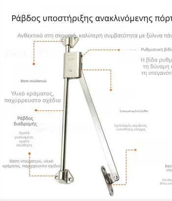 Αυτόματος ολισθητήρας πόρτας ντουλάπας από κράμα ψευδάργύρου, πτυσσόμενος μεντεσές για πόρτα με πτώση και ρυθμιζόμενη κεκλιμένη στήριξη για ντουλάπα παπουτσιών