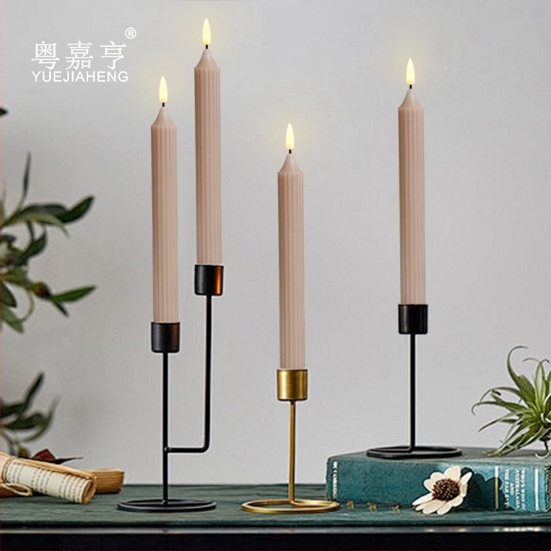 LED κερί Morandi Color Series, κυλινδρικό κερί παραφίνης για χριστουγεννιάτικη και γαμήλια διακόσμηση