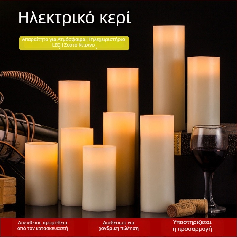 Προσαρμοζόμενη παραφίνη LED ηλεκτρονική κερί, με μπαταρία, διακοσμητικό φως