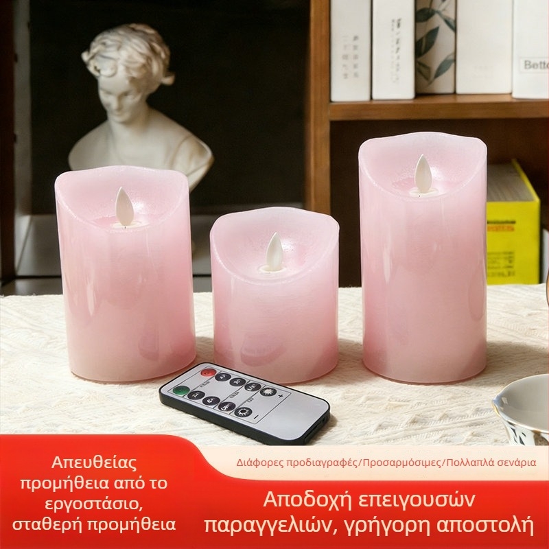 LED ηλεκτρονικό κερί σε σχήμα καρδιάς για ρομαντική πρόταση και διακόσμηση σκηνής γενεθλίων