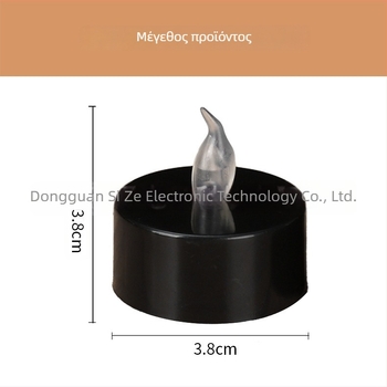 Μαύρο LED tealight κερί χωρίς καπνό για πάρτι και κατασκήνωση – φωτισμός ατμόσφαιρας