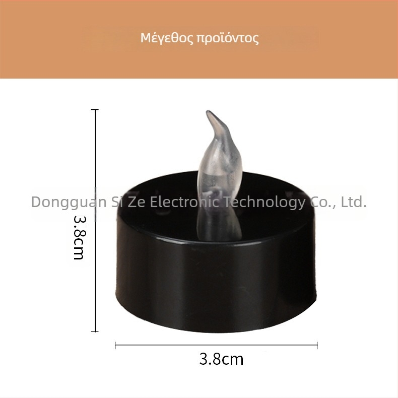 Μαύρο LED tealight κερί χωρίς καπνό για πάρτι και κατασκήνωση – φωτισμός ατμόσφαιρας